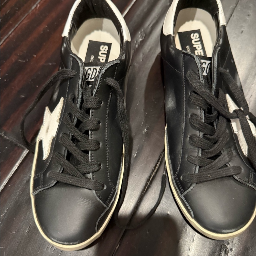 Golden Goose EUC Superstar Black Leather Trainers Size 37 - Picture 12 of 14